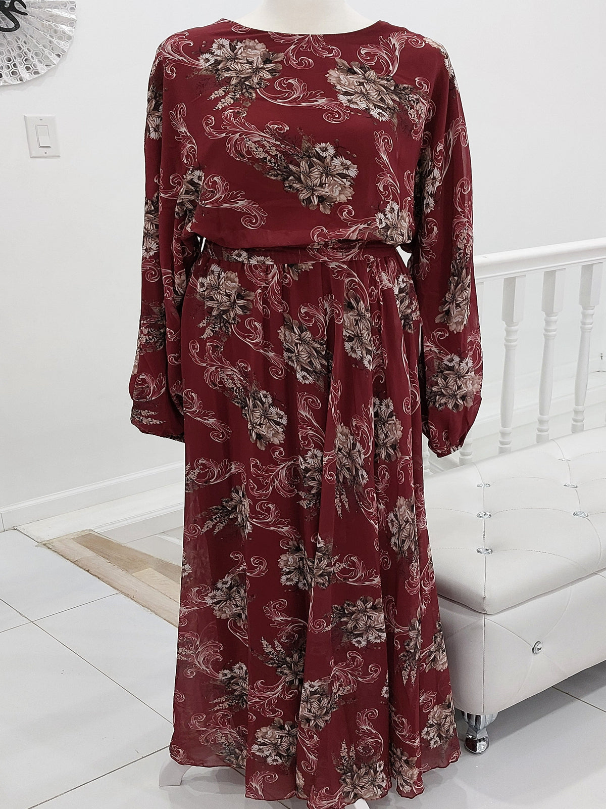 Rosey Maroon Dress
