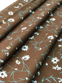 Khadija- Brown floral chiffon hijab