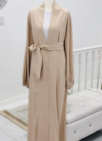 Open Front W/ Pckt Plain Brown