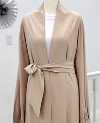 Open Front W/ Pckt Plain Brown