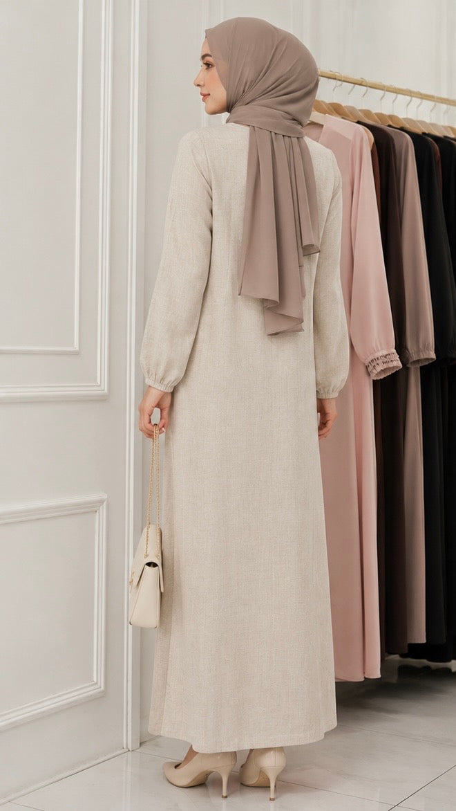 Linen Dress Abaya