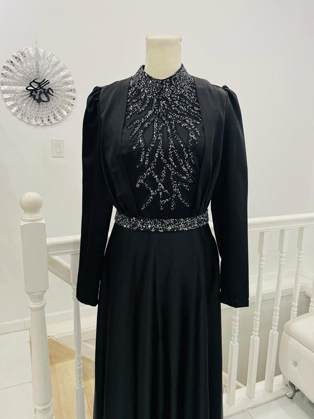 Hadiah Black Long Dress