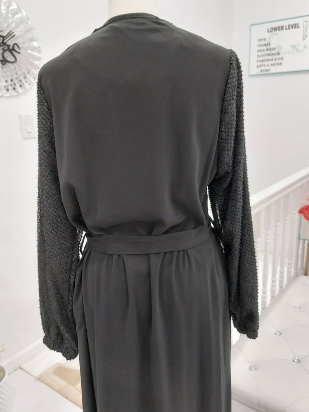 Black Abaya Front Zipper