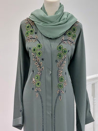 Zahra Abaya Olive Green