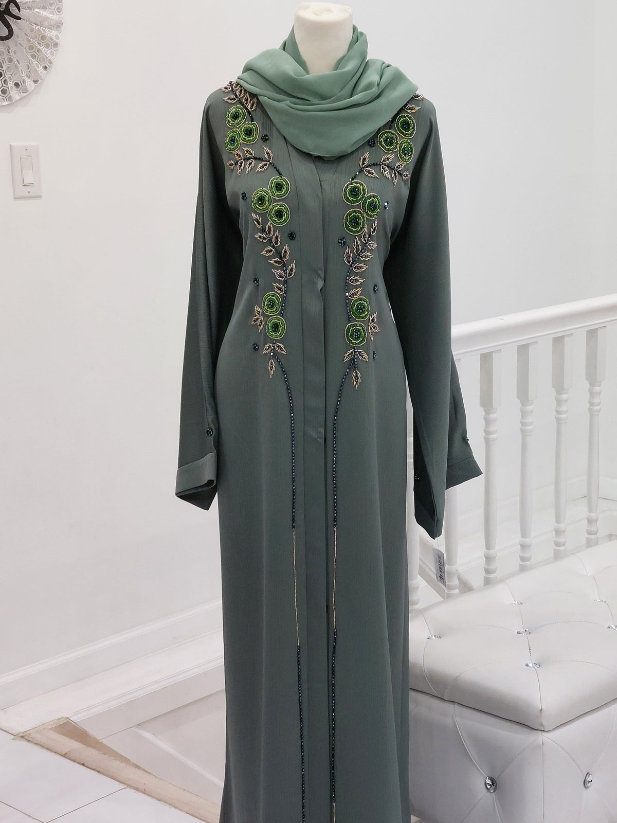 Zahra Abaya Olive Green