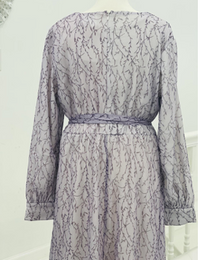 Lavender Floral Dress/Abaya