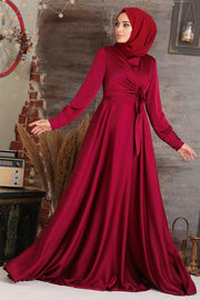 Diana Side Knot Satin Gown