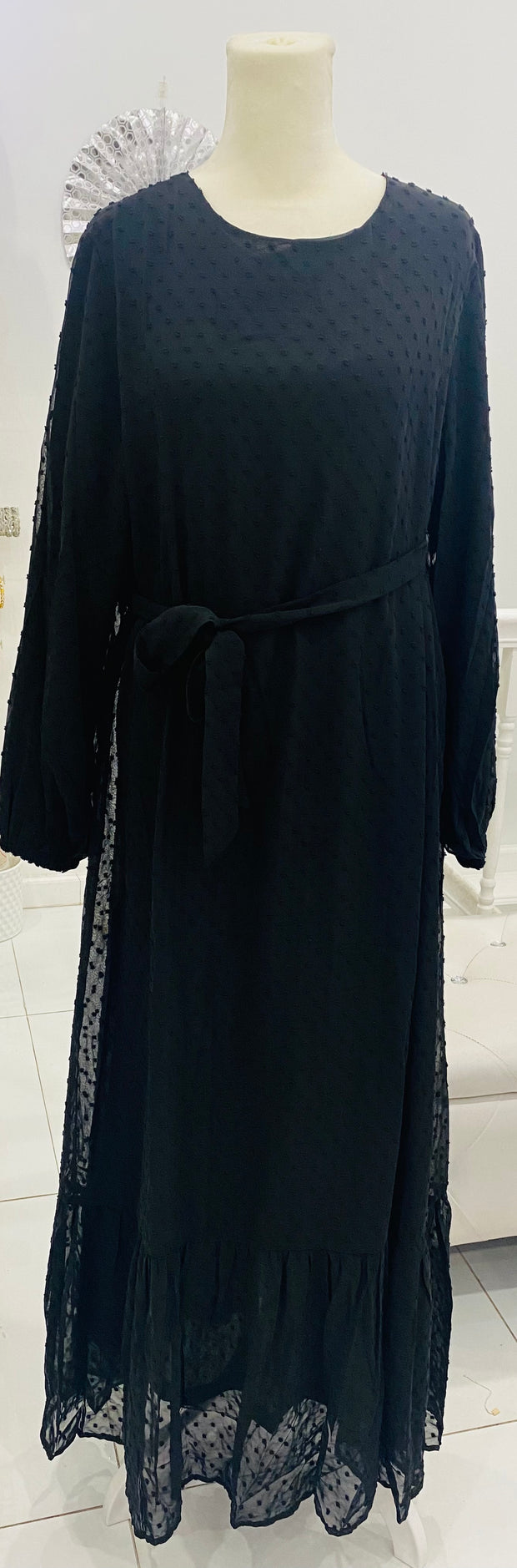 Simi Black Dotted Dress