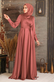 Diana Side Knot Satin Gown